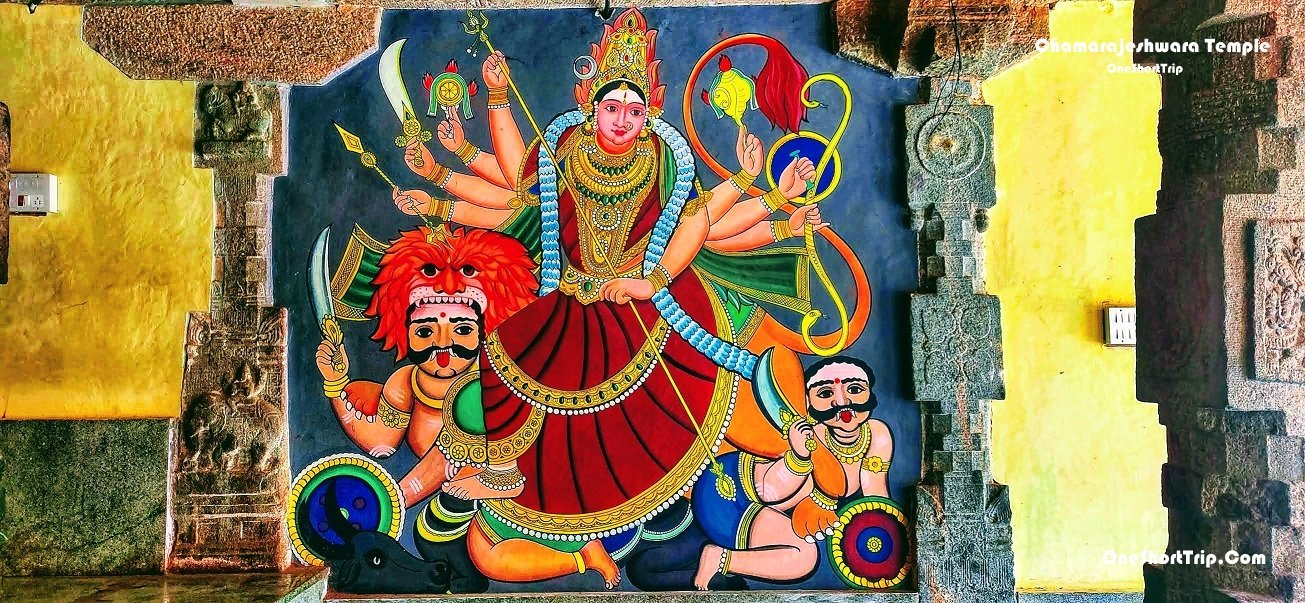 Chamarajeshwara Temple Painting Traditional painting inside Chamarajeshwara Temple Chamarajanagar