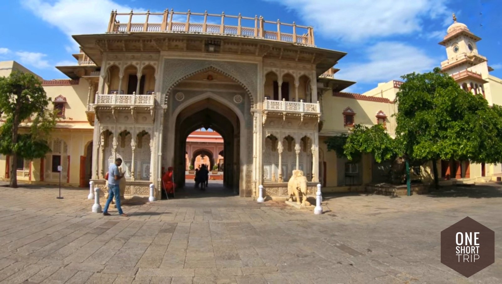Historic buildings inside City Palace Jaipur
