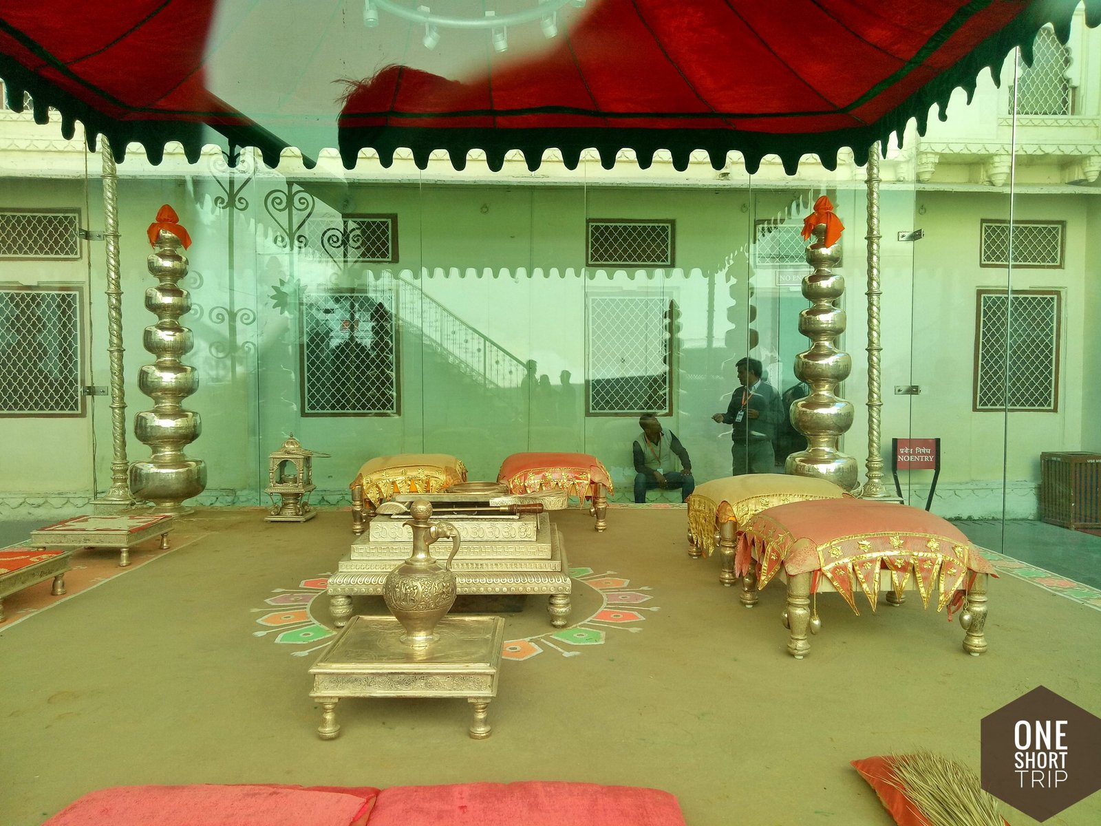 Ornate palace details at City Palace Udaipur Rajasthan Ornate palace details at City Palace Udaipur Rajasthan