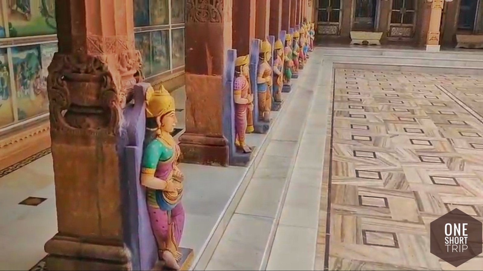 Jain temple pillars and carvings at Osian