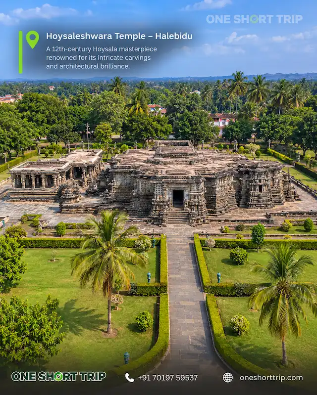 Hoysaleshwara Temple in Halebidu on a heritage tour from Bangalore