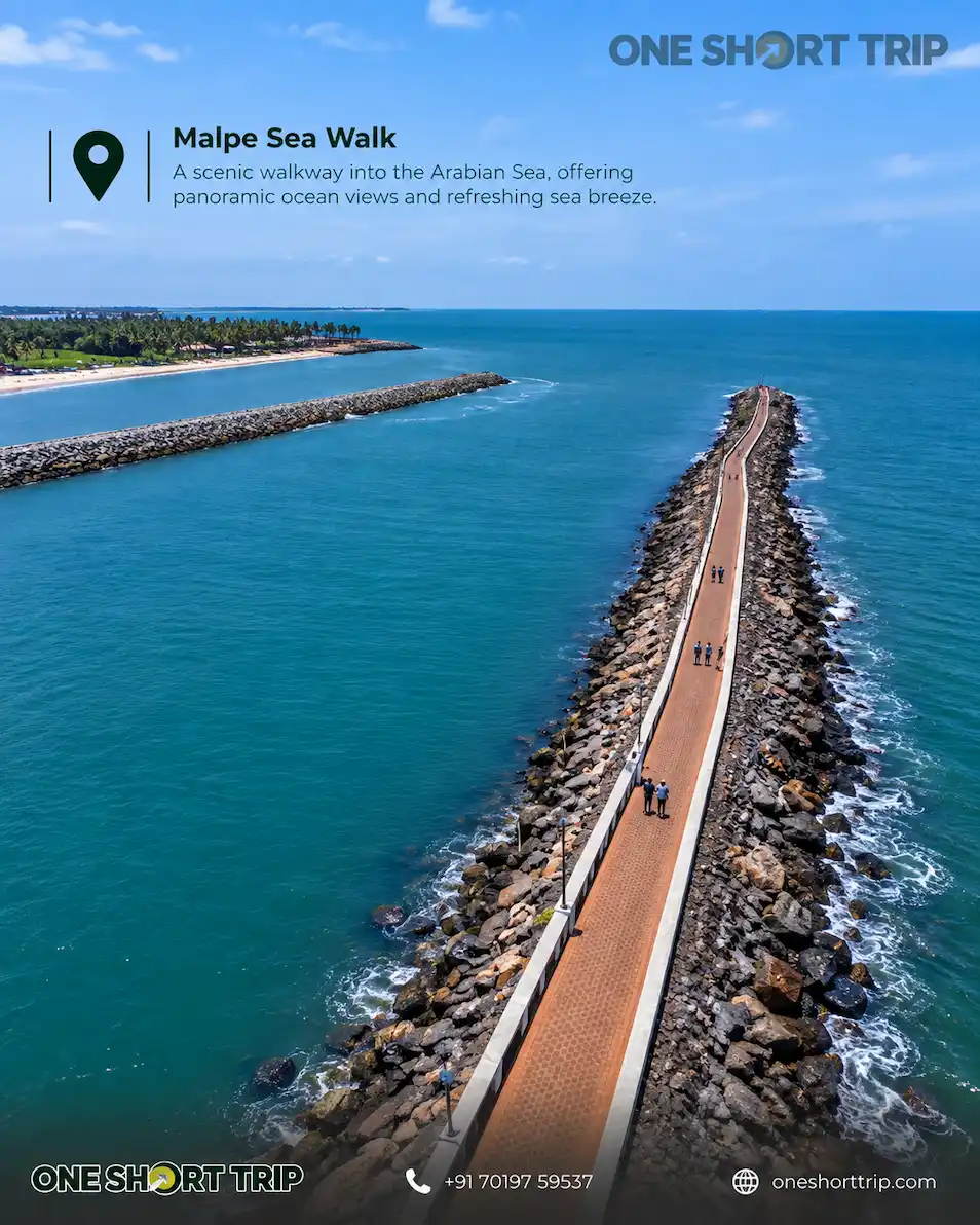 Malpe Sea Walk overlooking the Arabian Sea near Udupi