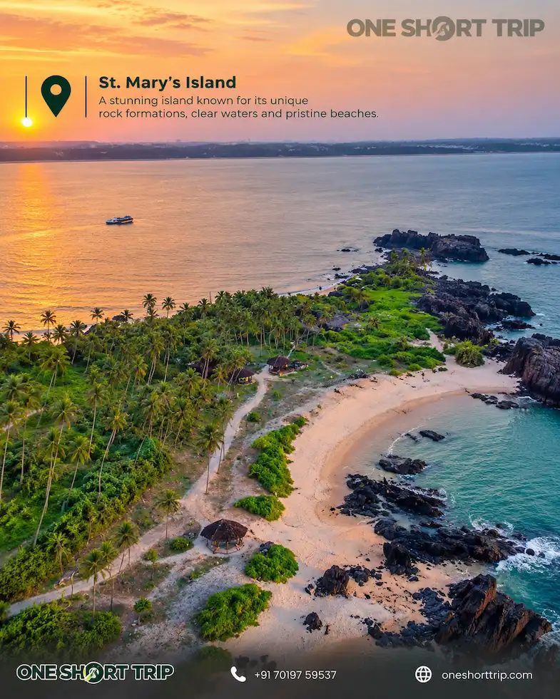 St. Mary's Island near Malpe on an Udupi tour from Bangalore