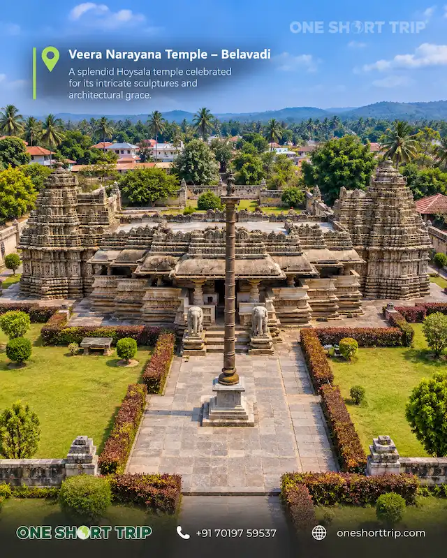 Veera Narayana Temple displaying Hoysala architecture at Belavadi