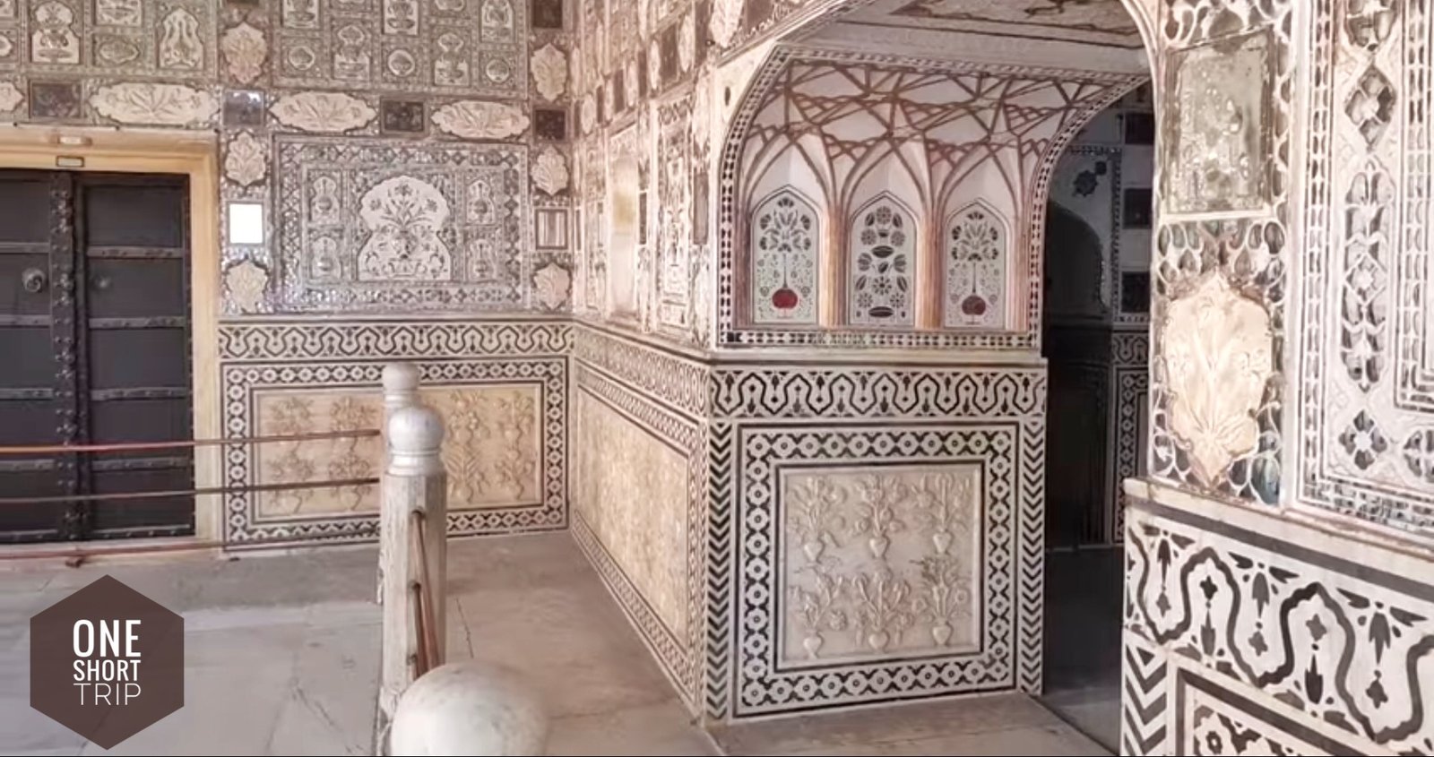 Architectural details of the historic Amber Palace