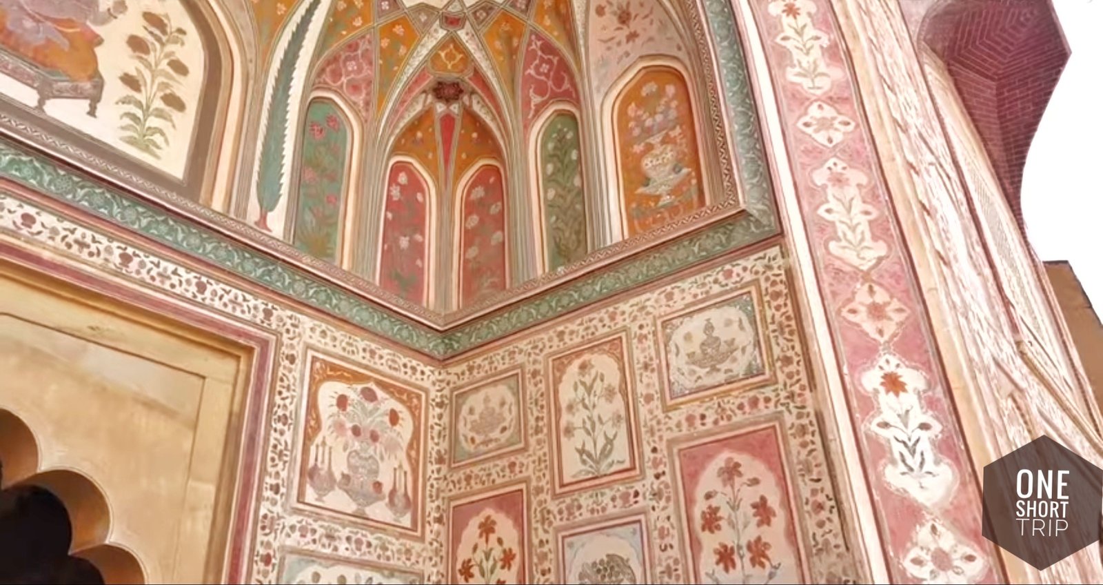 Historic Amer Fort architecture surrounded by the Aravalli hills