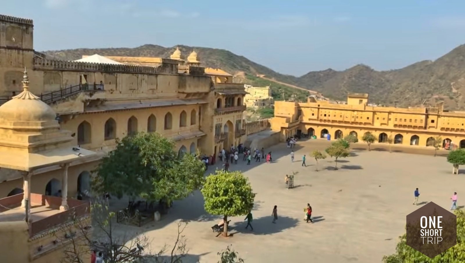 Amer Fort courtyard and Rajput palace architecture