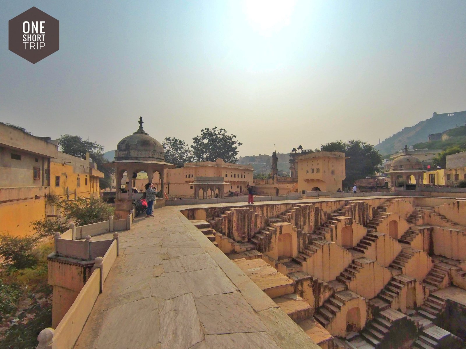 Geometric staircase pattern of Panna Meena ka Kund near Amer Fort