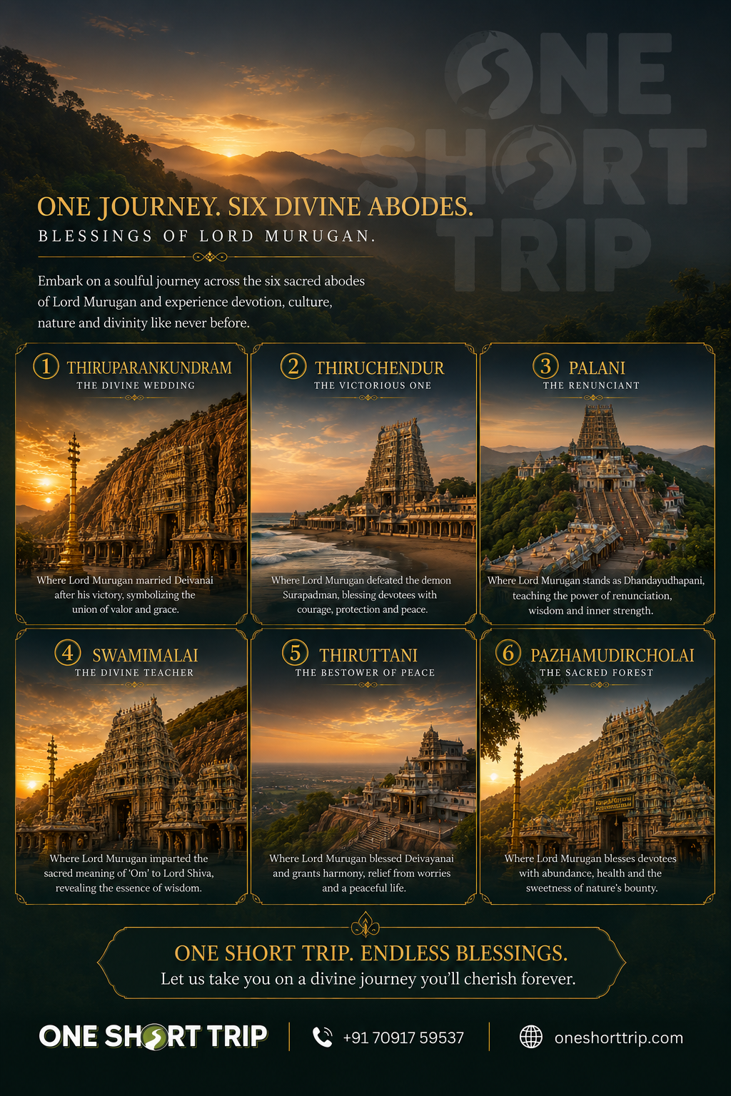 Planning an Arupadai Veedu Murugan temple tour from Bangalore