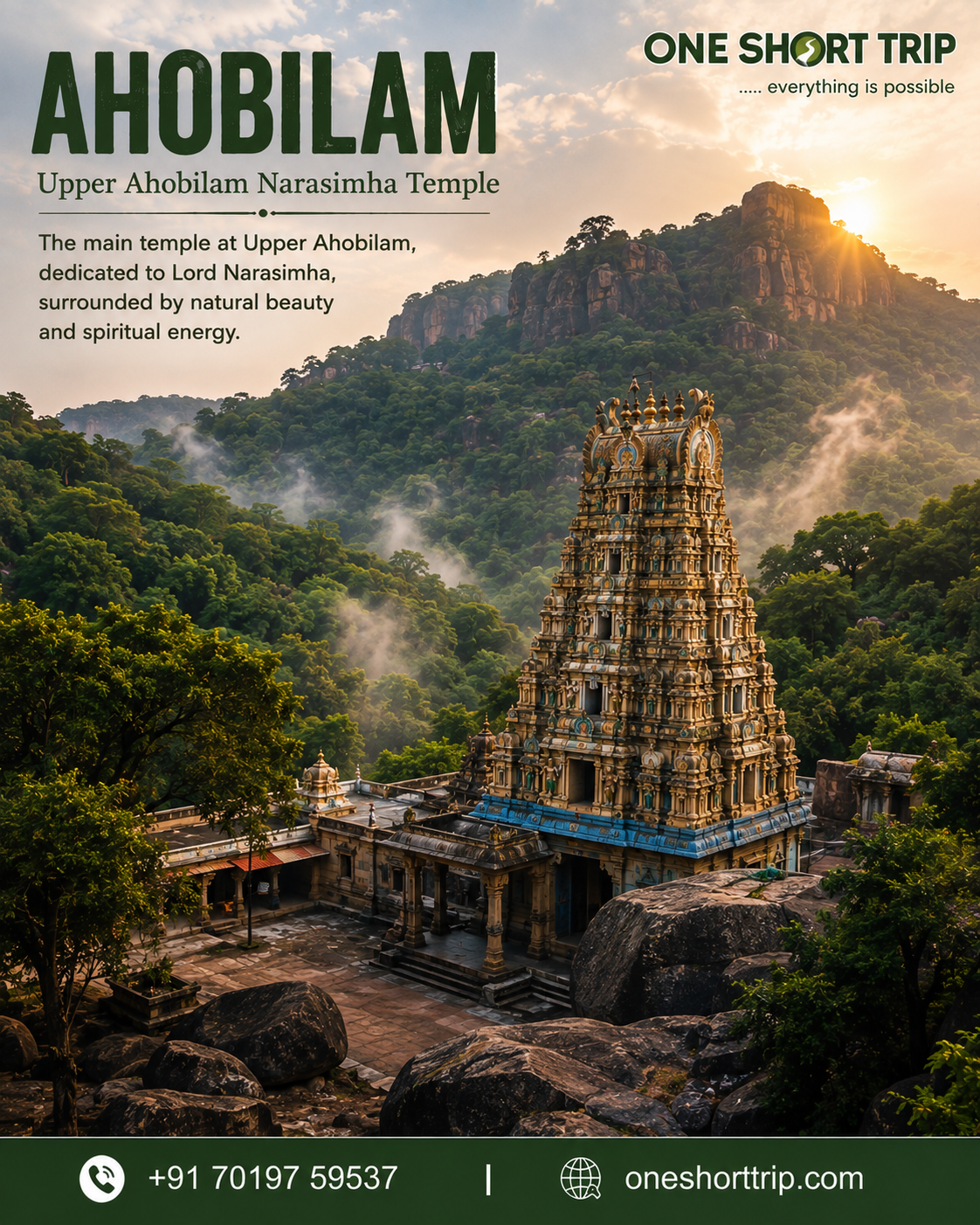 Upper Ahobilam Nava Narasimha temples pilgrimage from Bangalore