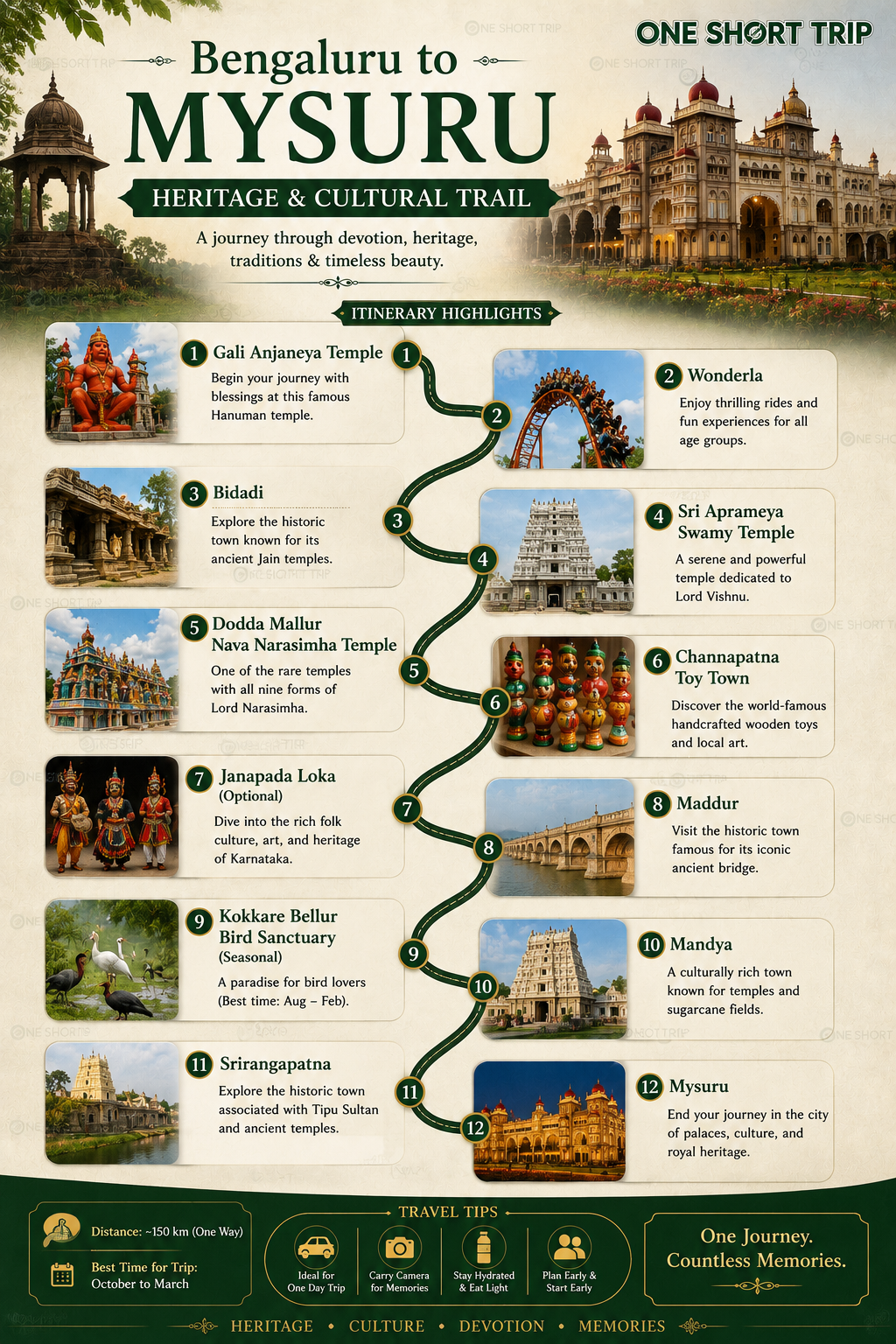 Itineraries 2 Bengaluru to Mysuru Heritage & Cultural Trail