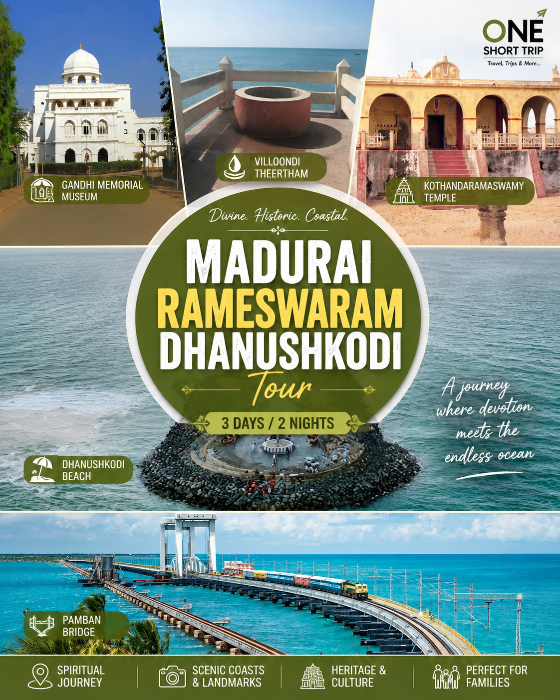 Madurai, Rameswaram & Dhanushkodi