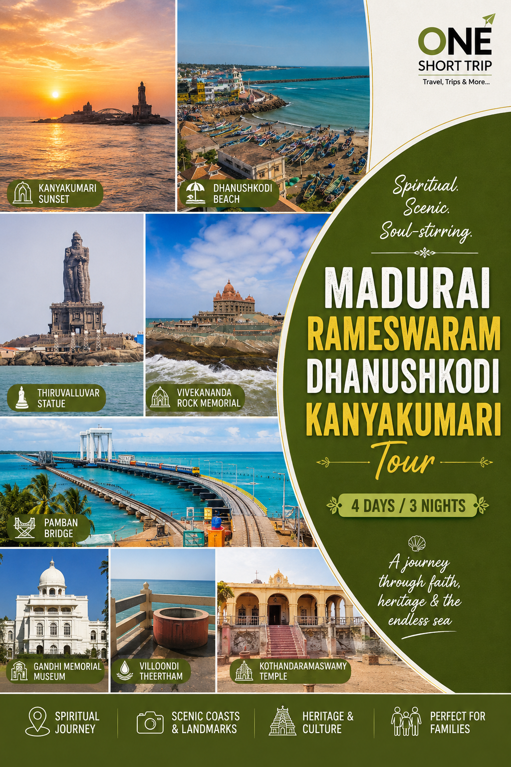 Madurai, Rameswaram & Kanyakumari