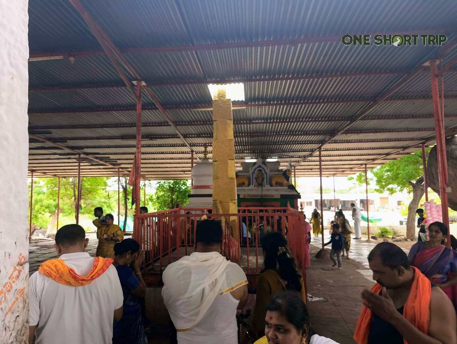 Panchamukhi Anjaneya Temple 3 Devotees praying at Panchamukhi Anjaneya Temple shrine, Gaanadhal