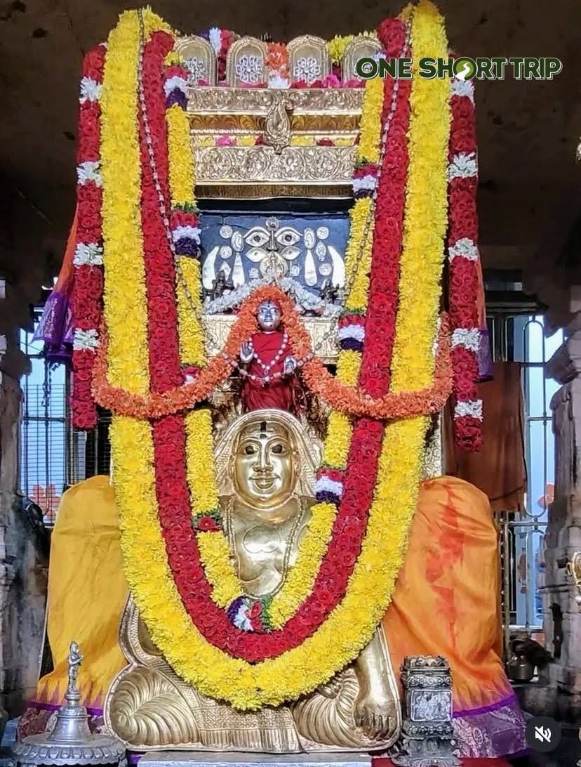 Mantralaya 4 Garlanded Brindavana of Sri Raghavendra Swamy