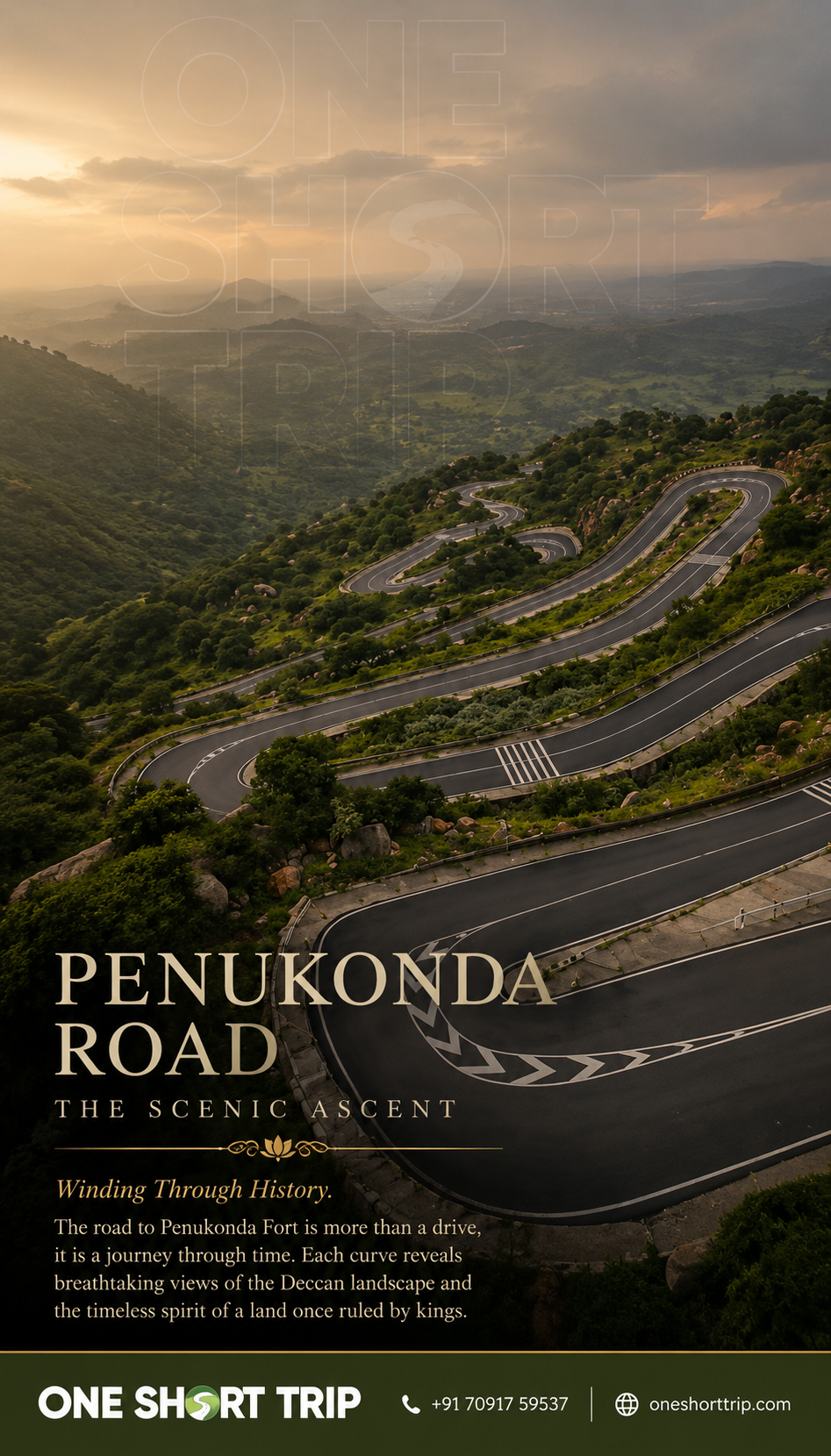 Scenic heritage road on the way to Penukonda from Bangalore