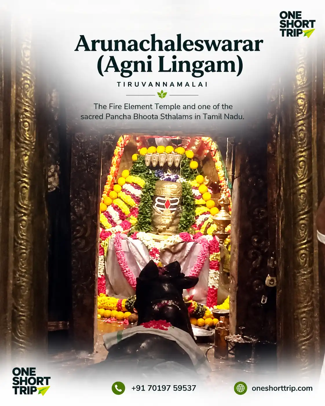 Pancha Bhoota Sthalams Shiva Lingam pilgrimage from Bangalore