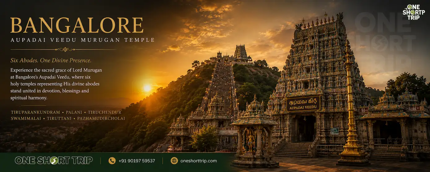 Six Arupadai Veedu Murugan temples covered on the 2-day express tour from Bangalore