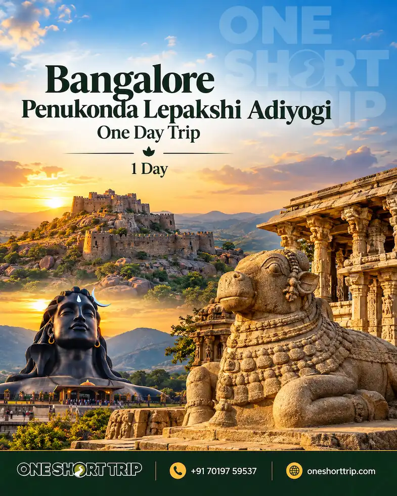 Bangalore Penukonda Lepakshi and Adiyogi One Day Trip