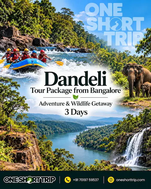 Dandeli Adventure and Wildlife Getaway Tour Package from Bangalore
