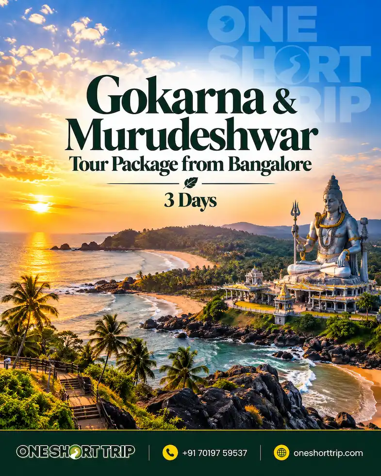 Gokarna and Murudeshwar Tour Package from Bangalore - 3 Days
