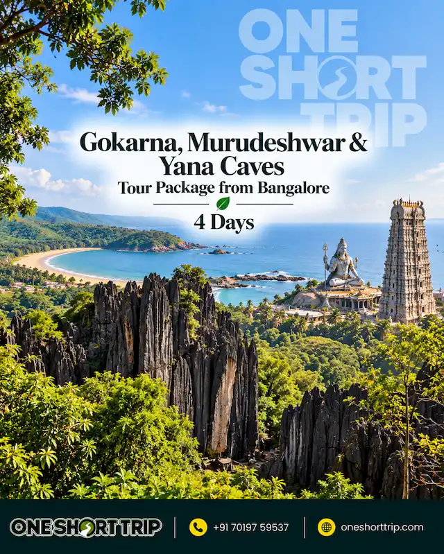 Gokarna Murudeshwar and Yana Caves Tour Package from Bangalore