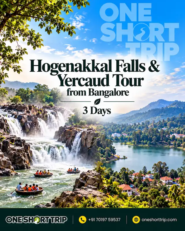 Hogenakkal Falls and Yercaud Tour from Bangalore