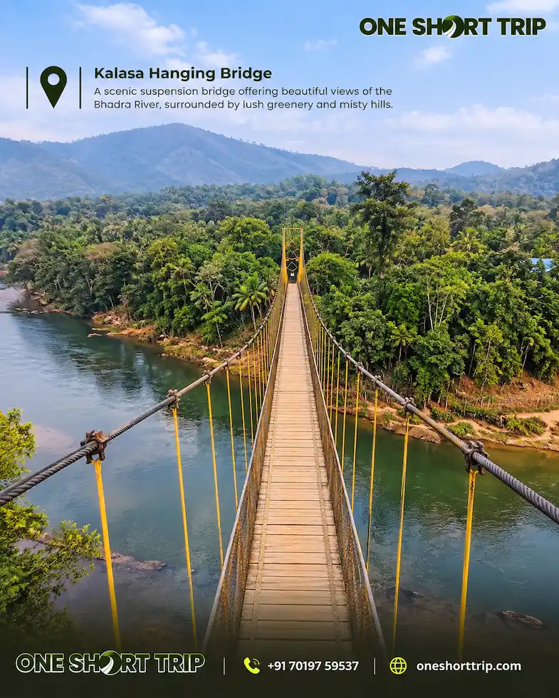 Kalasa Hanging Bridge on Karnataka temple circuit from Bangalore