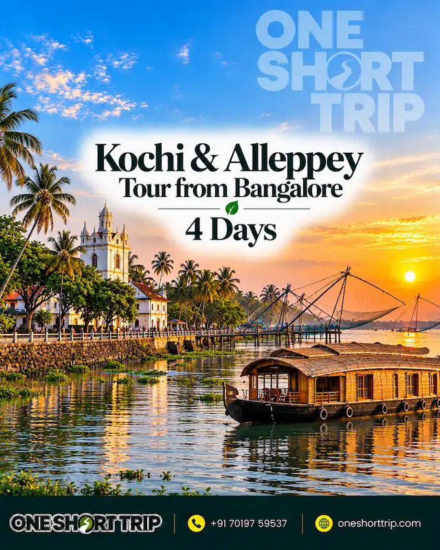 Kochi and Alleppey Tour from Bangalore