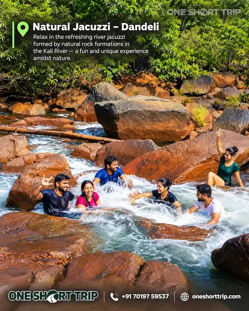 Natural river jacuzzi experience in Dandeli