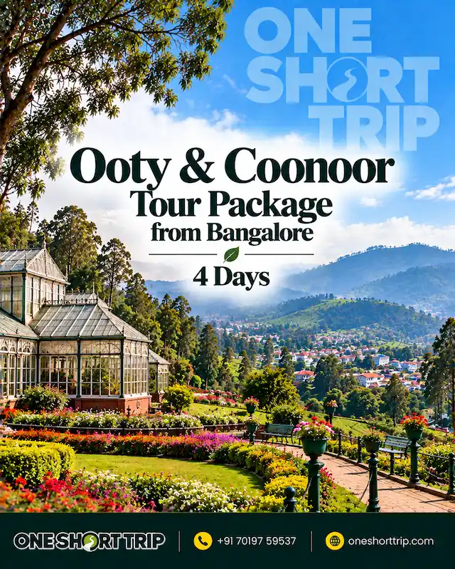 Ooty and Coonoor Tour Package from Bangalore