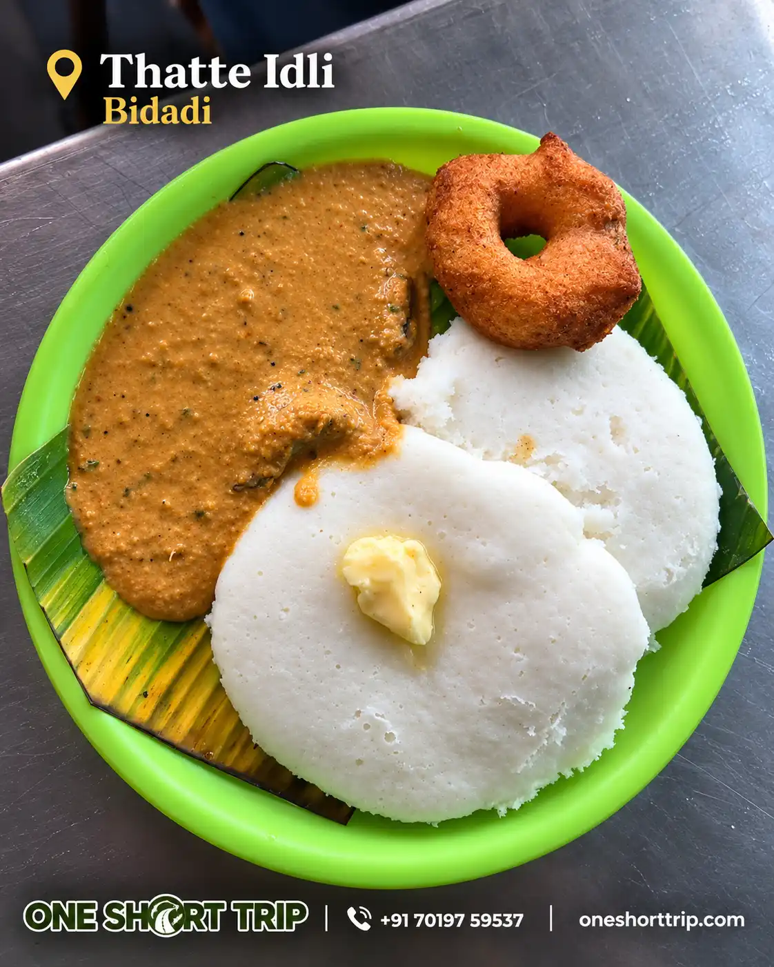 Thatte Idli breakfast at Bidadi on the Bangalore Mysuru highway