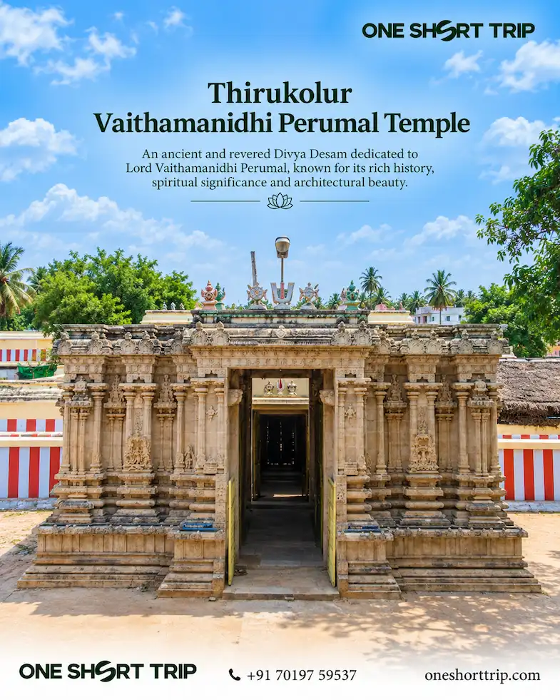 Vaithamanidhi Perumal Temple at Thirukolur on Nava Tirupati pilgrimage