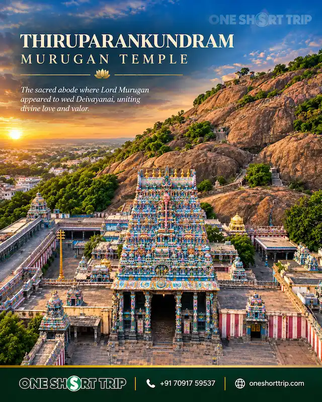 Thiruparankundram Subramaniya Swamy Temple near Madurai, an Arupadai Veedu shrine