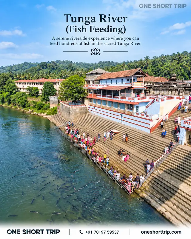 Tunga River at Sringeri temple complex