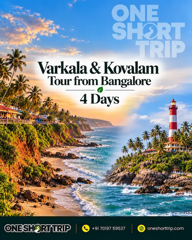 Varkala and Kovalam Tour Package from Bangalore