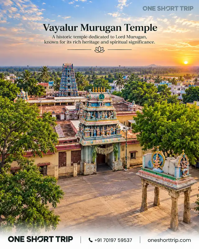 Vayalur Murugan Temple near Trichy on a tour from Bangalore