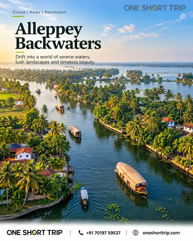 Alleppey Backwaters on Kochi and Alleppey tour from Bangalore