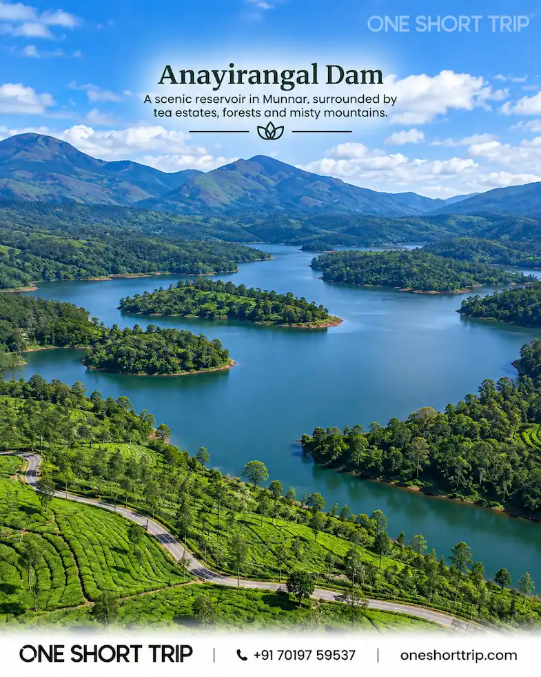 Anayirankal Dam and reservoir near Munnar Kerala