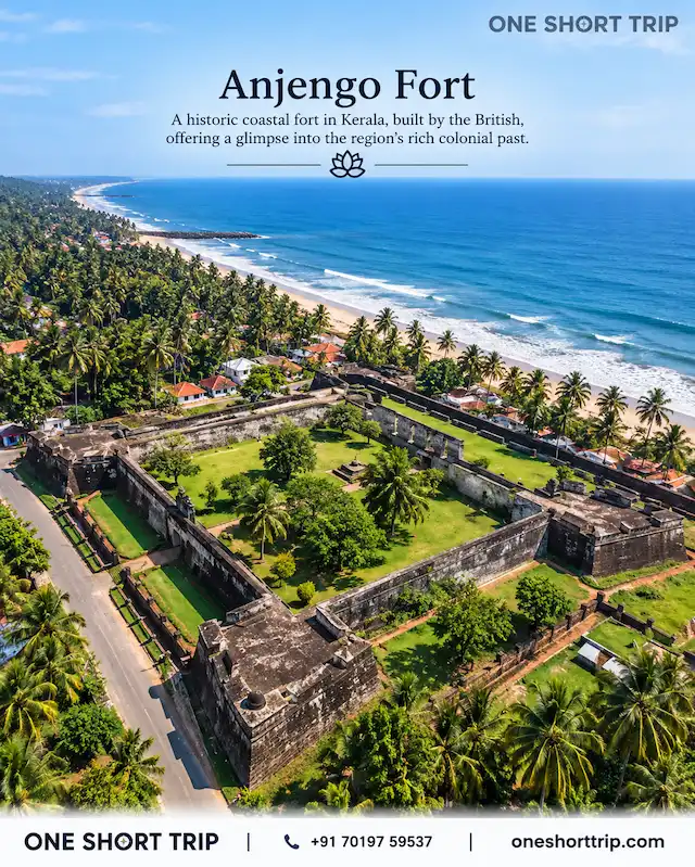 Anchuthengu Fort near Varkala on a tour from Bangalore