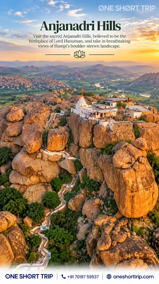 Anjanadri Hill near Anegundi and Hampi