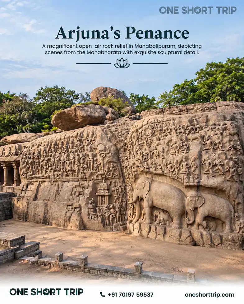 Arjuna's Penance rock relief in Mahabalipuram