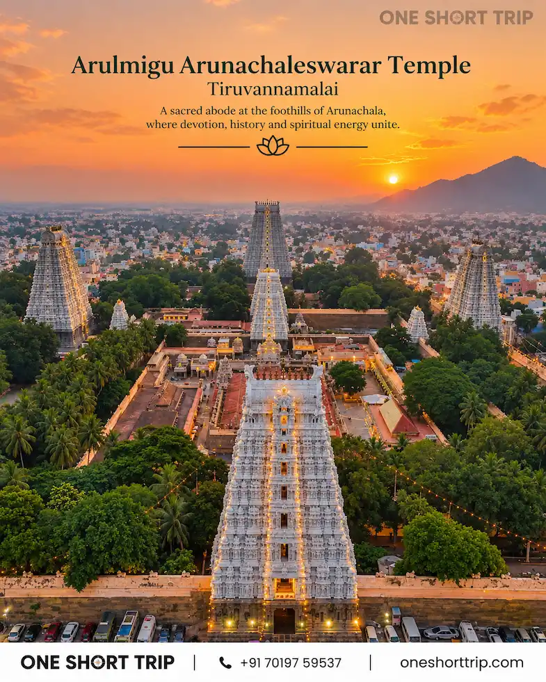 Arunachaleswarar Temple Tiruvannamalai on Pancha Bhoota Sthalams tour from Bangalore