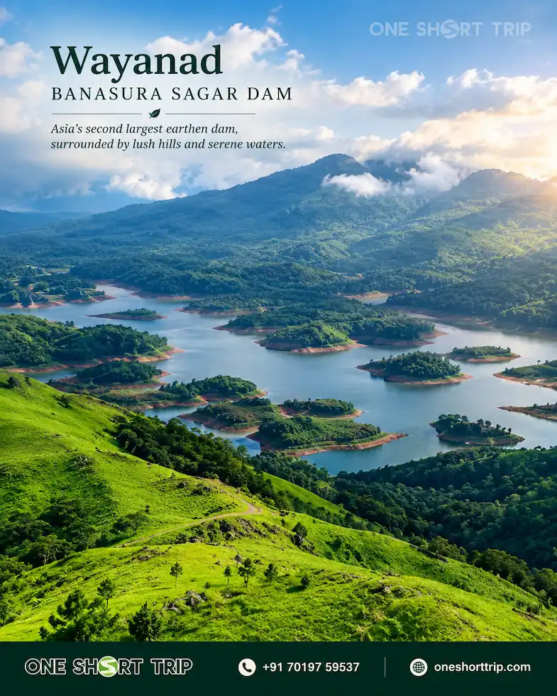 Banasura Sagar Dam and mountain landscape in Wayanad
