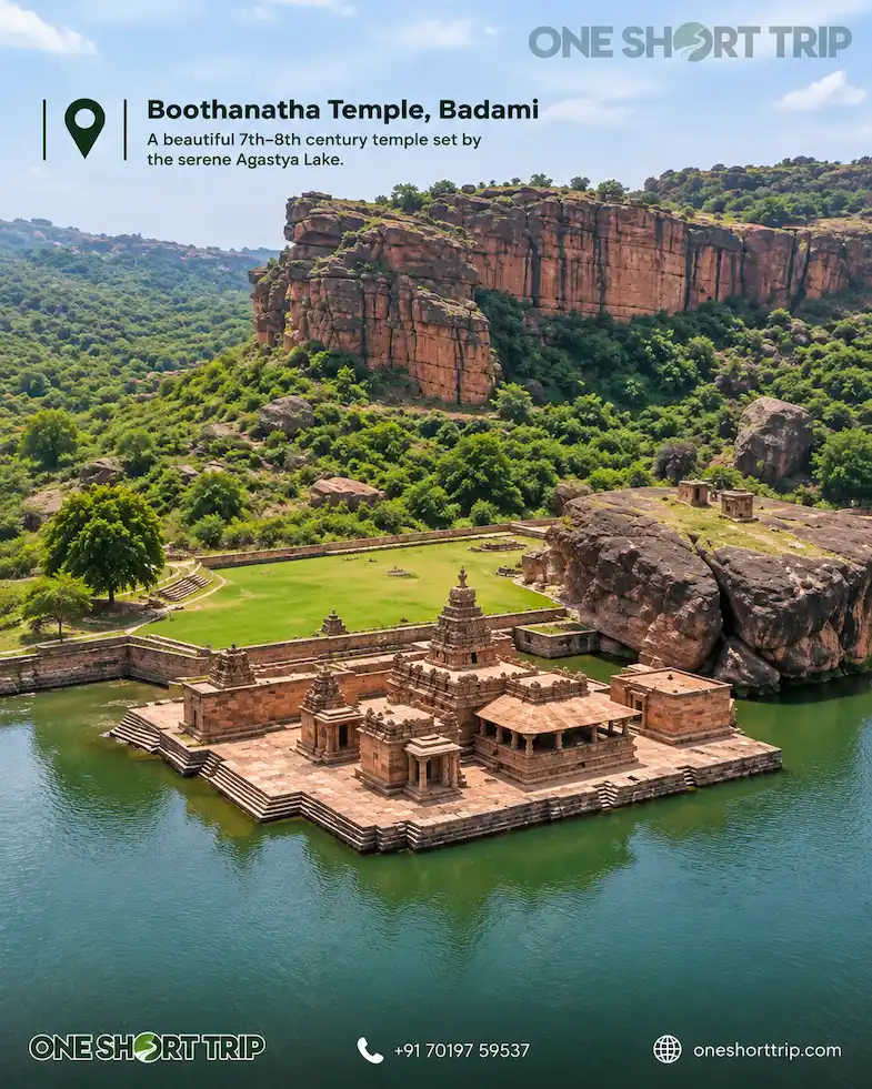Bhutanatha Temple beside Agastya Lake in Badami