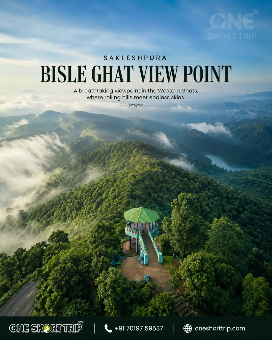 Western Ghats landscape on a Sakleshpur tour package from Bangalore
