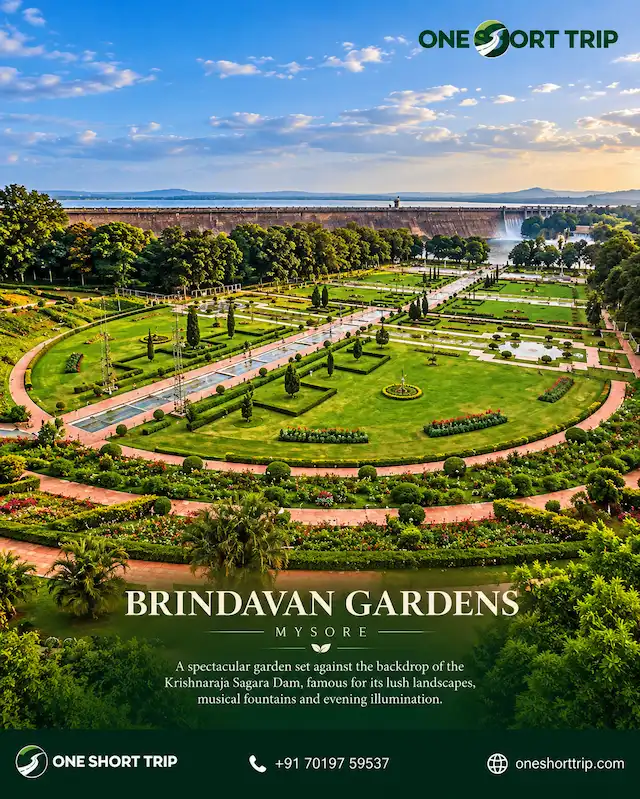 Brindavan Gardens near KRS Dam during a Mysuru trip from Bangalore
