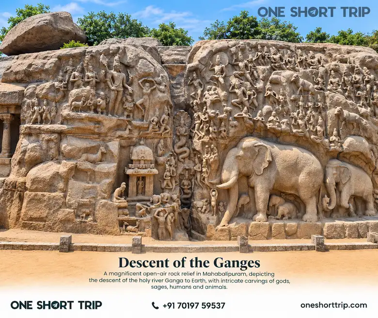 Descent of the Ganges relief at Mahabalipuram
