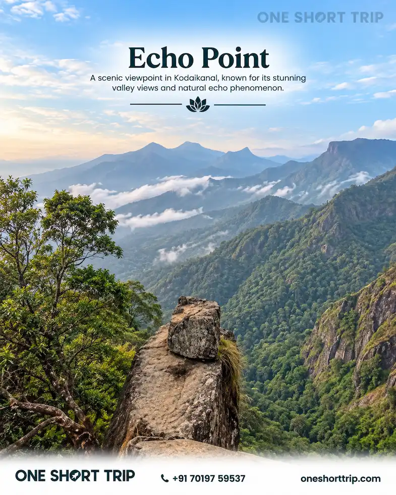 Echo Point near Dolphin's Nose in Kodaikanal