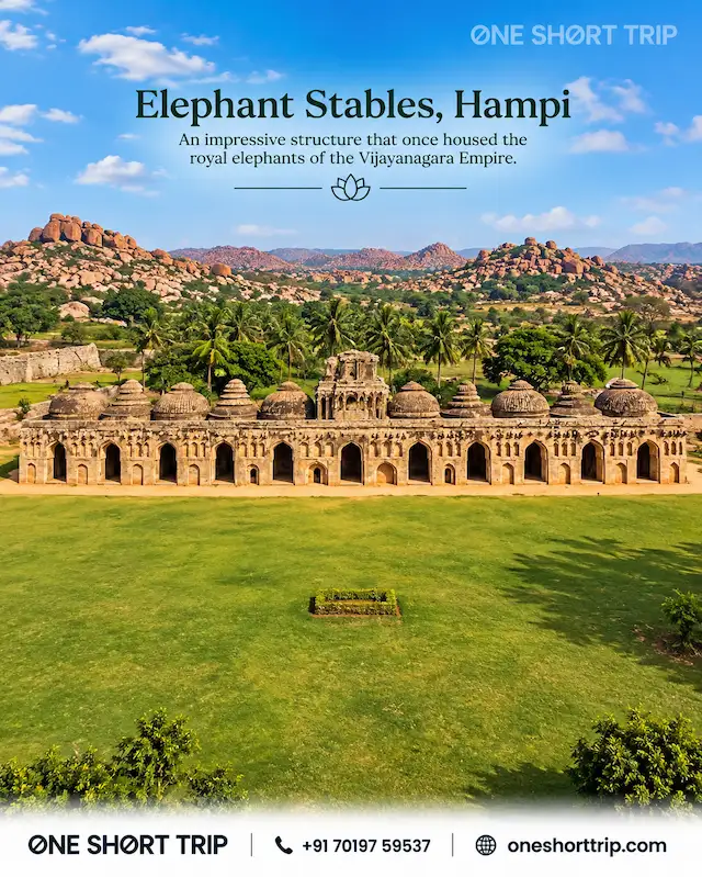 Elephant Stables in the royal area of Hampi